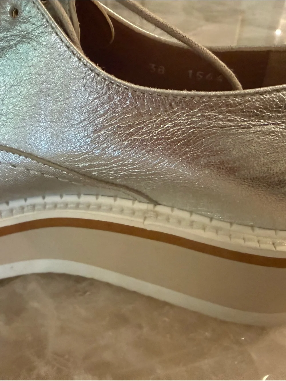 Robert Clergerie Silver Metallic Platform Shoes